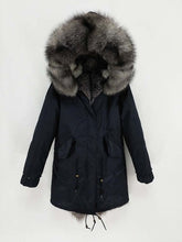 Load image into Gallery viewer, OFTBUY 2019 Long Parka Real Fur Coat Winter Jacket Women Natural Fox Fur Collar Hood Cuffs Rabbit Lliner Thick Warm Outerwear